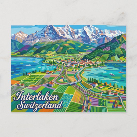 Carte Postale Interlaken Suisse (Devant)