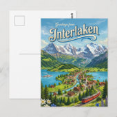 Carte Postale Interlaken Suisse (Devant / Derrière)