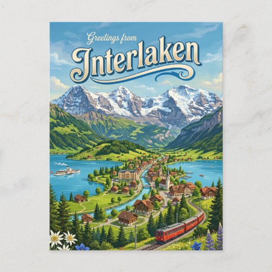 Carte Postale Interlaken Suisse (Devant)