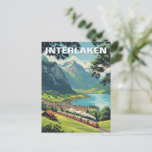 Carte Postale Interlaken Suisse Travel Vintage (Debout devant)