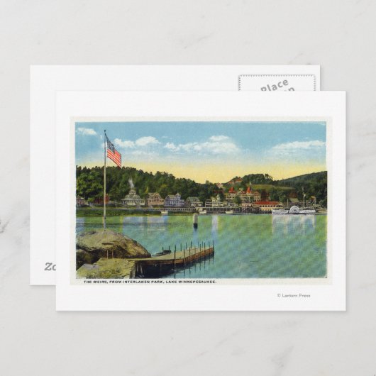 Carte Postale Interlaken vue du parc sur les déversoirs (Devant / Derrière)