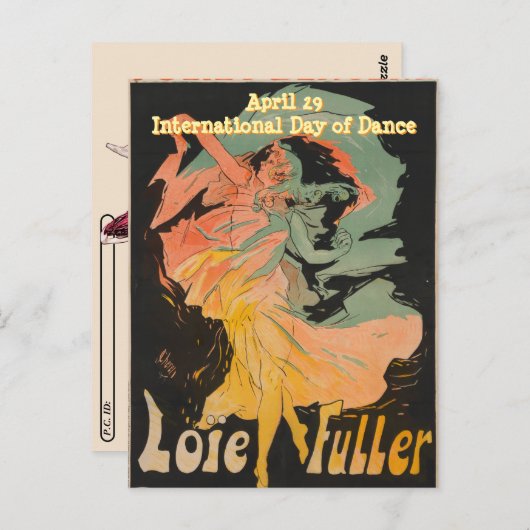 Carte Postale Internation Day of Dance - Dance Moderne Art (Devant / Derrière)