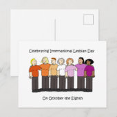 Carte Postale International Lesbian Day October 8th (Devant / Derrière)