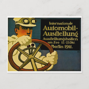 Carte Postale Internationale Automobil-Ausftellung 1911