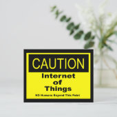 Carte Postale Internet des objets IoT Avertissement Signal d'ave (Debout devant)
