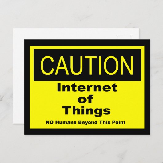 Carte Postale Internet des objets IoT Avertissement Signal d'ave (Devant / Derrière)