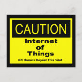 Carte Postale Internet des objets IoT Avertissement Signal d'ave (Devant)