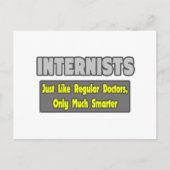 Carte Postale Internistes...Plus intelligents (Devant)