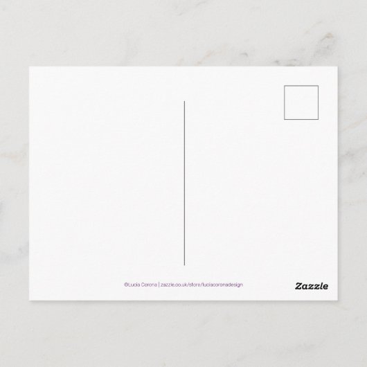 Carte Postale Intersection des formes fractales violettes abstra (Dos)