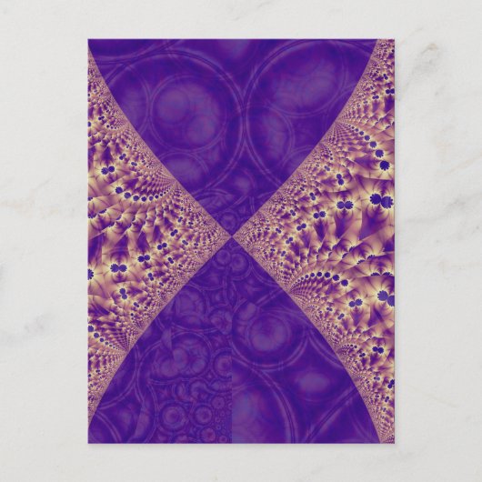 Carte Postale Intersection des formes fractales violettes abstra (Devant)