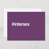 CARTE POSTALE INTERSEXE HASHTAG (Devant / Derrière)