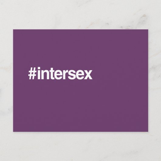 CARTE POSTALE INTERSEXE HASHTAG (Devant)