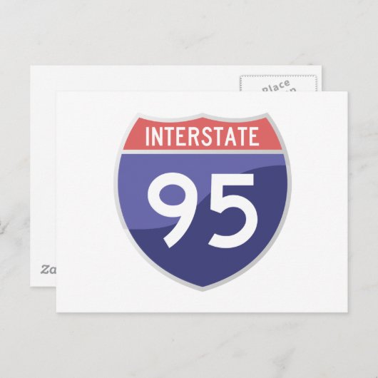 Carte Postale Interstate 95 (I-95) Voyage routier (Devant / Derrière)