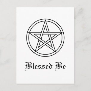 Carte Postale Intertwined White Pentacle