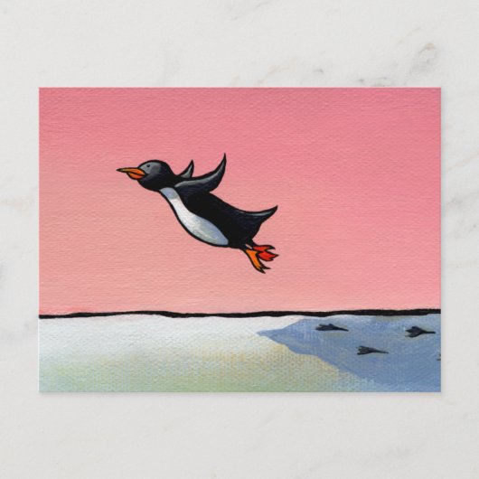 Carte Postale Intitulé : Optimiste éternel - art du pingouin amb (Devant)