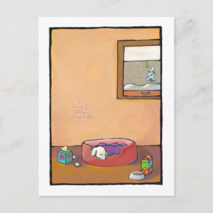 Carte Postale Intitulé : Sick Puppy - adorable art rhume santé