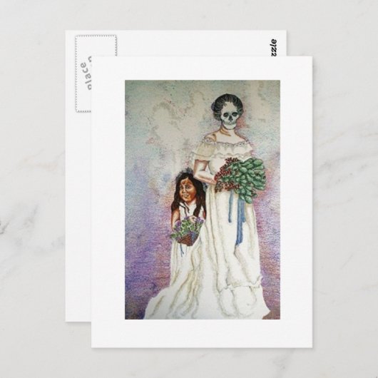 Carte postale intitulée 'La Mariée' (Devant / Derrière)