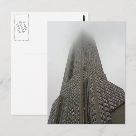 Carte Postale Into the Clouds - Empire State Building - New York (Devant / Derrière)