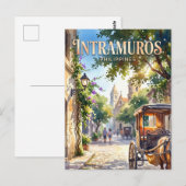 Carte Postale Intramuros, Manille Philippines (Devant / Derrière)