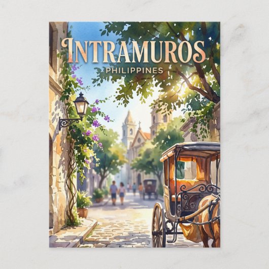 Carte Postale Intramuros, Manille Philippines (Devant)