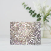 Carte Postale Intricate White Lace Floral Design (Debout devant)