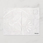 Carte Postale Intricate White Lace Floral Design (Dos)