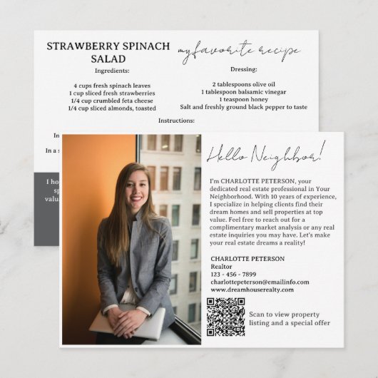 Carte Postale Introduction à l'immobilier avec recette (Devant / Derrière)