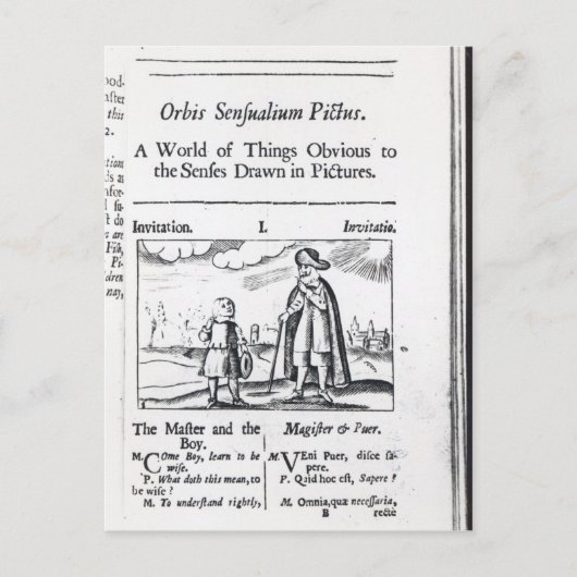 Carte Postale Introduction à 'Orbis Sensualium Pictus' (Devant)