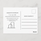 Carte Postale Introduction de l'agent immobilier (Dos)