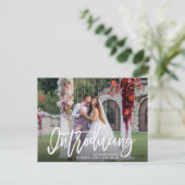 Carte Postale INTRODUCTION | Faire-part de mariage de script rus (Debout devant)