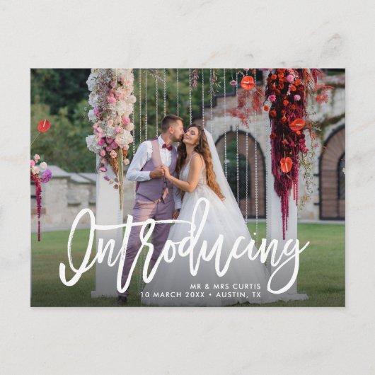 Carte Postale INTRODUCTION | Faire-part de mariage de script rus (Devant)