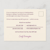 Carte Postale Introduction Moderne Agent Immobilier Prunier (Dos)