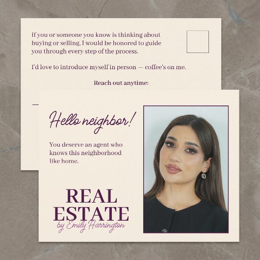 Carte Postale Introduction Moderne Agent Immobilier Prunier