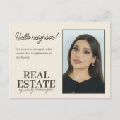 Carte Postale Introduction Moderne d'Agent Immobilier Terre à Te (Devant)
