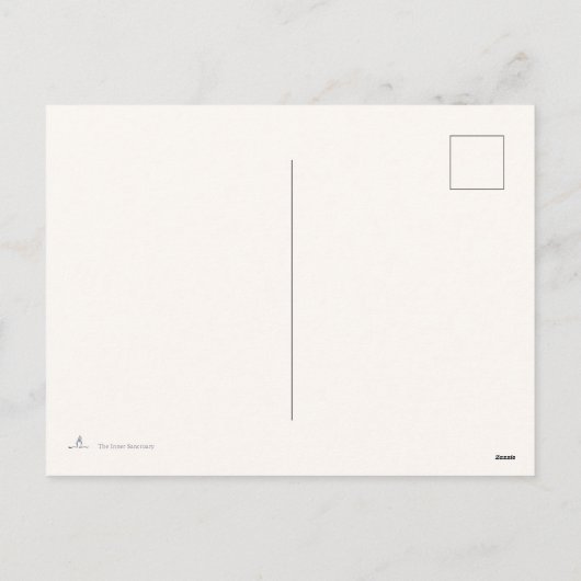 Carte postale introvertie calme solitude minimalis (Dos)