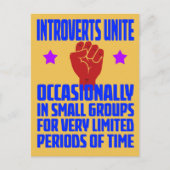 Carte Postale introvertis unir (Devant)
