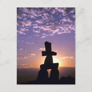 Carte Postale Inukshuk Territoires du Nord-Ouest, Canada
