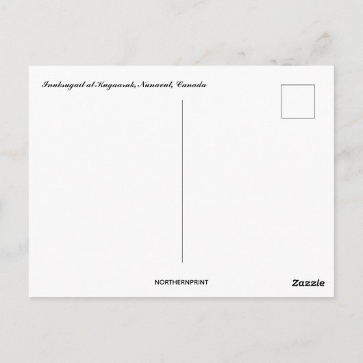 Carte Postale Inuksuga à Kugaaruk Nunavut Canada (Dos)