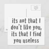 Carte Postale Inutile (Devant / Derrière)