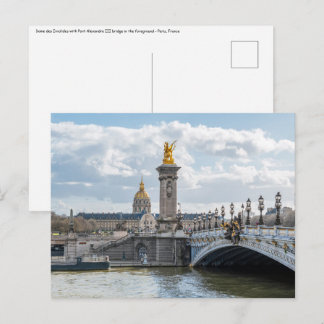 Carte Postale Invalides et pont Alexandre III - Paris