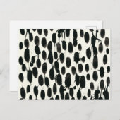 Carte Postale Invariable I | Aquarelle noire (Devant / Derrière)