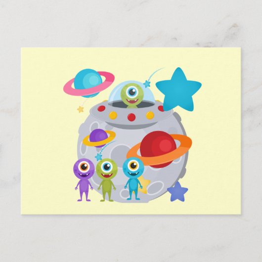 Carte Postale Invasion Alien (Devant)