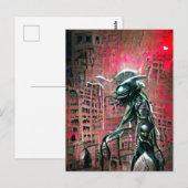 Carte Postale Invasion Alien (Devant / Derrière)