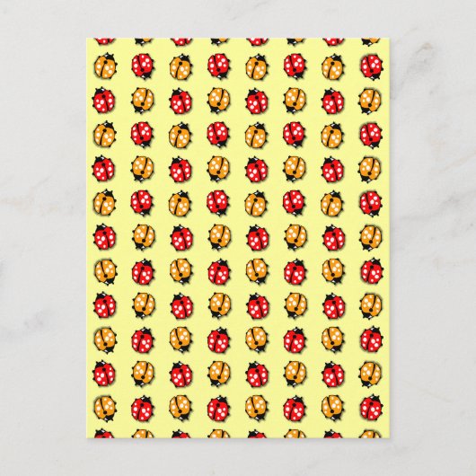 Carte Postale Invasion de coccinelles (Devant)