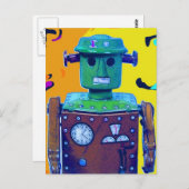 Carte Postale invasion de robots 1-1 (Devant / Derrière)