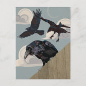 Carte Postale Invasion du corbeau (Devant)