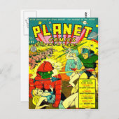 Carte Postale Invasion spatiale de l'armée de robots (Devant / Derrière)