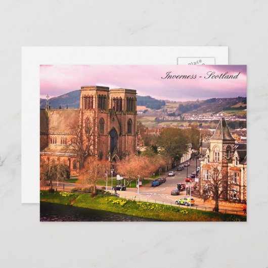 Carte Postale Inverness, capitale des Highlands écossais, Écosse (Devant / Derrière)