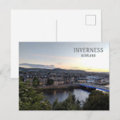 Carte Postale Inverness, Écosse, Royaume-Uni Vue sur la ville (Devant / Derrière)