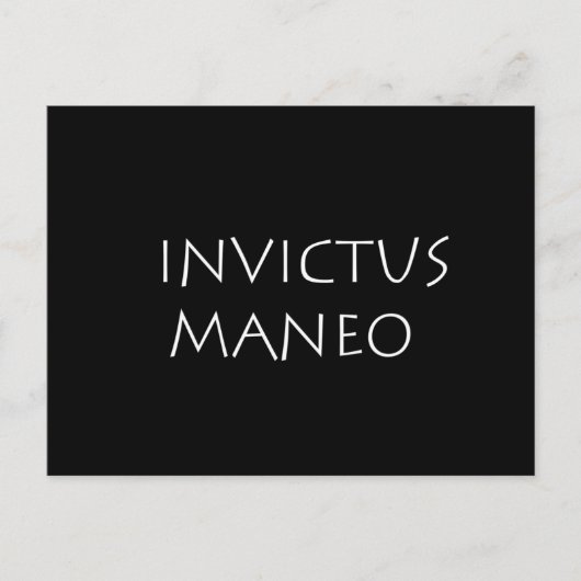 Carte Postale Invictus maneo (Devant)